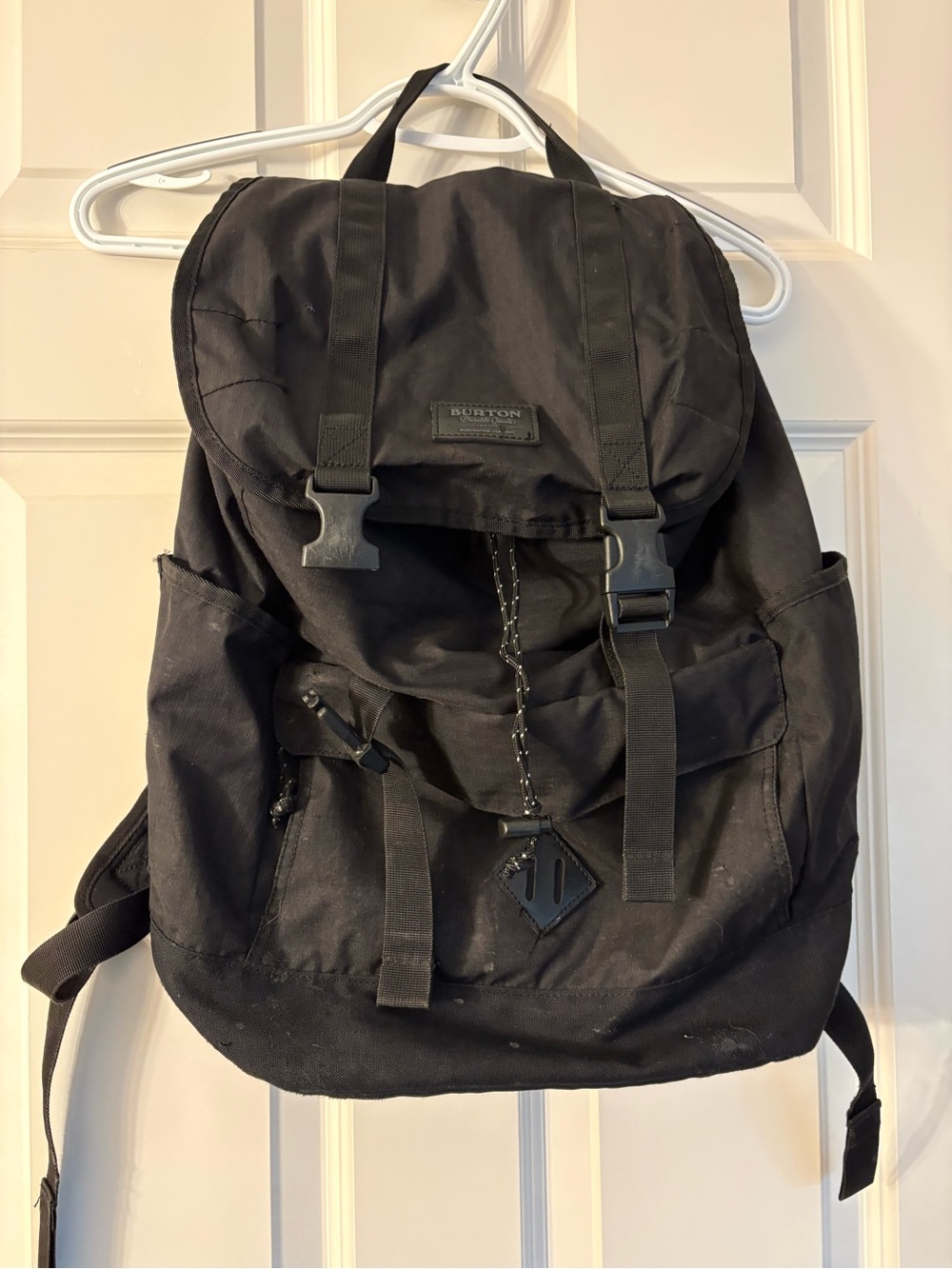 Burton Black Canvas Rucksack with Front Flap